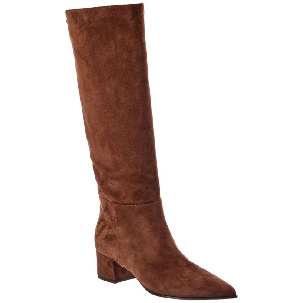 Gianvito Rossi Piper 45 Suede Knee-High Boot, Brown